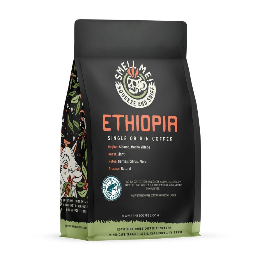 Coffee & Cocoa Bones Coffee Company | Ethiopia Single-Origin Coffee | 12Oz