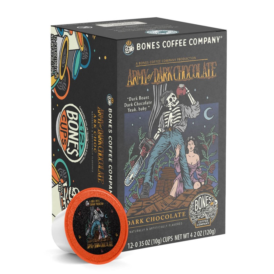 Coffee & Cocoa Bones Coffee Company | Army Of Dark Chocolate Bones Cups - 12 Count