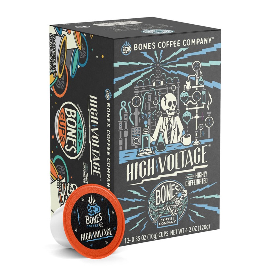 Coffee & Cocoa Bones Coffee Company | High Voltage Bones Cups - 12 Count