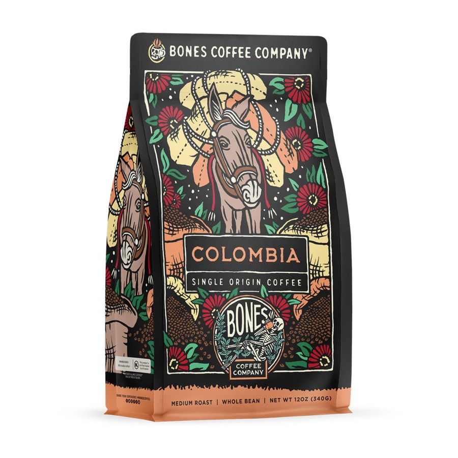 Coffee & Cocoa Bones Coffee Company | Colombia Single-Origin Coffee | 12Oz