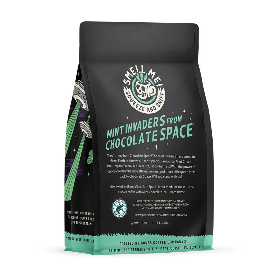 Coffee & Cocoa Bones Coffee Company | Mint Invaders From Chocolate Space | 12Oz