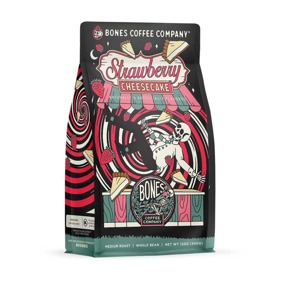 Coffee & Cocoa Bones Coffee Company | Strawberry Cheesecake | 12Oz