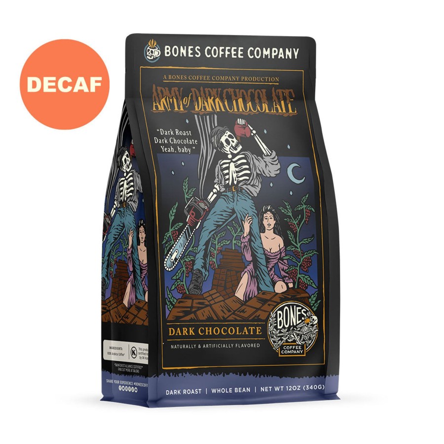 Coffee & Cocoa Bones Coffee Company | Decaf Army Of Dark Chocolate | 12Oz