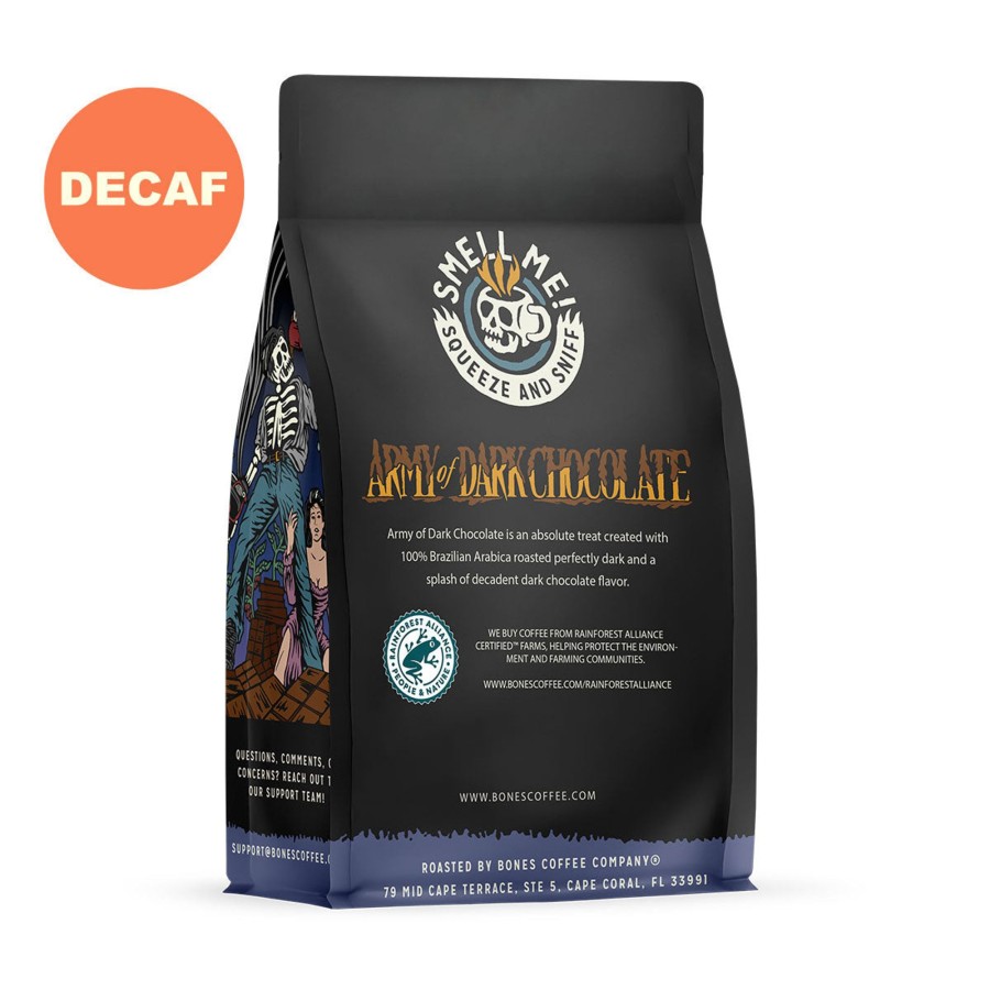 Coffee & Cocoa Bones Coffee Company | Decaf Army Of Dark Chocolate | 12Oz