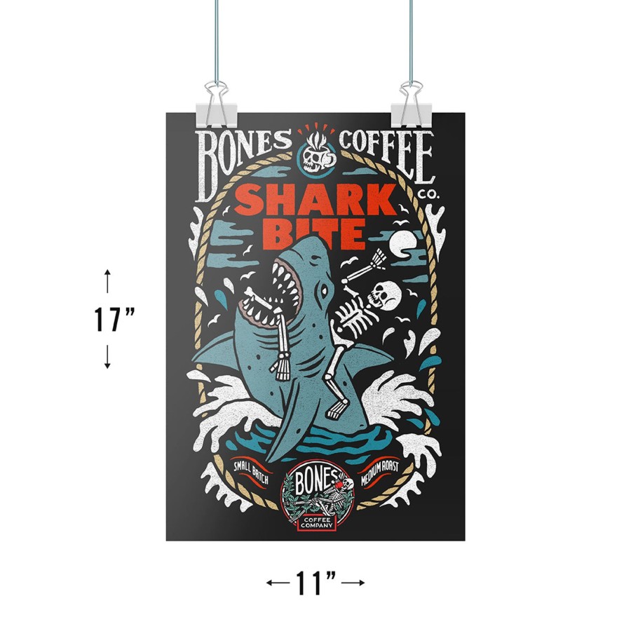 Gear Bones Coffee Company | Shark Bite 11X17 Screen-Printed Poster