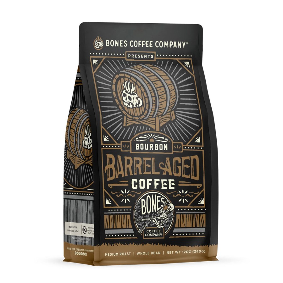 Coffee & Cocoa Bones Coffee Company | Bourbon Barrel-Aged Coffee | 12Oz