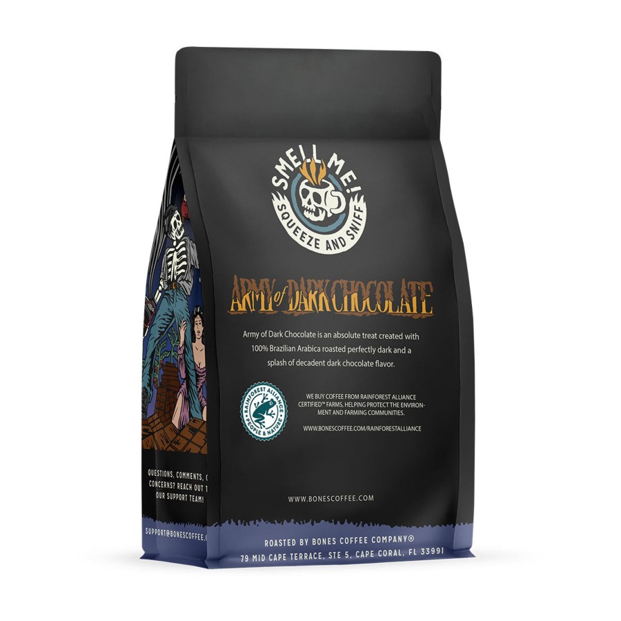 Coffee & Cocoa Bones Coffee Company | Army Of Dark Chocolate | 12Oz