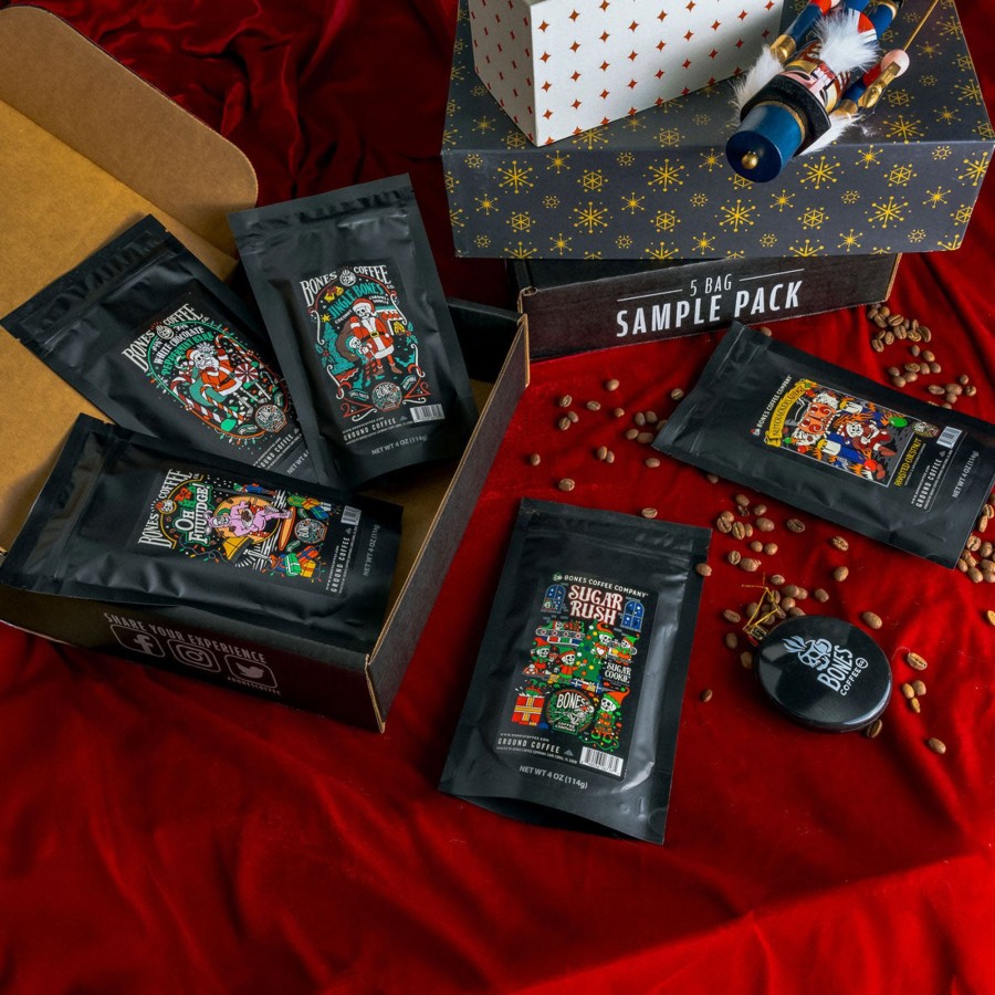 Coffee & Cocoa Bones Coffee Company | Bones' Holiday Sample Pack