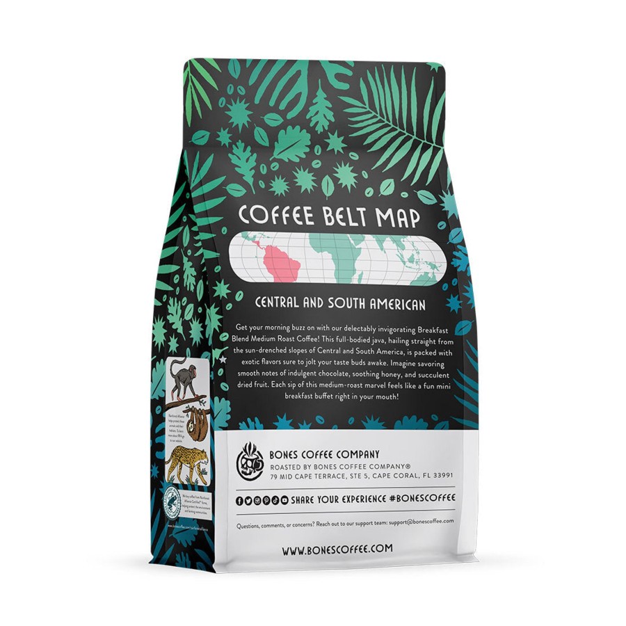 Coffee & Cocoa Bones Coffee Company | Breakfast Blend | 12Oz